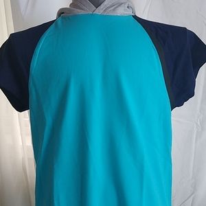 DKNY hoodie blue short-sleeve
